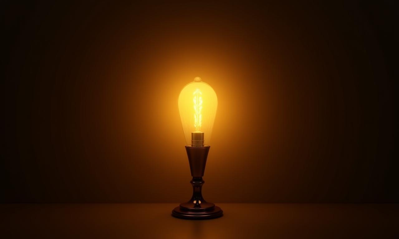 Lampe art déco éclairée